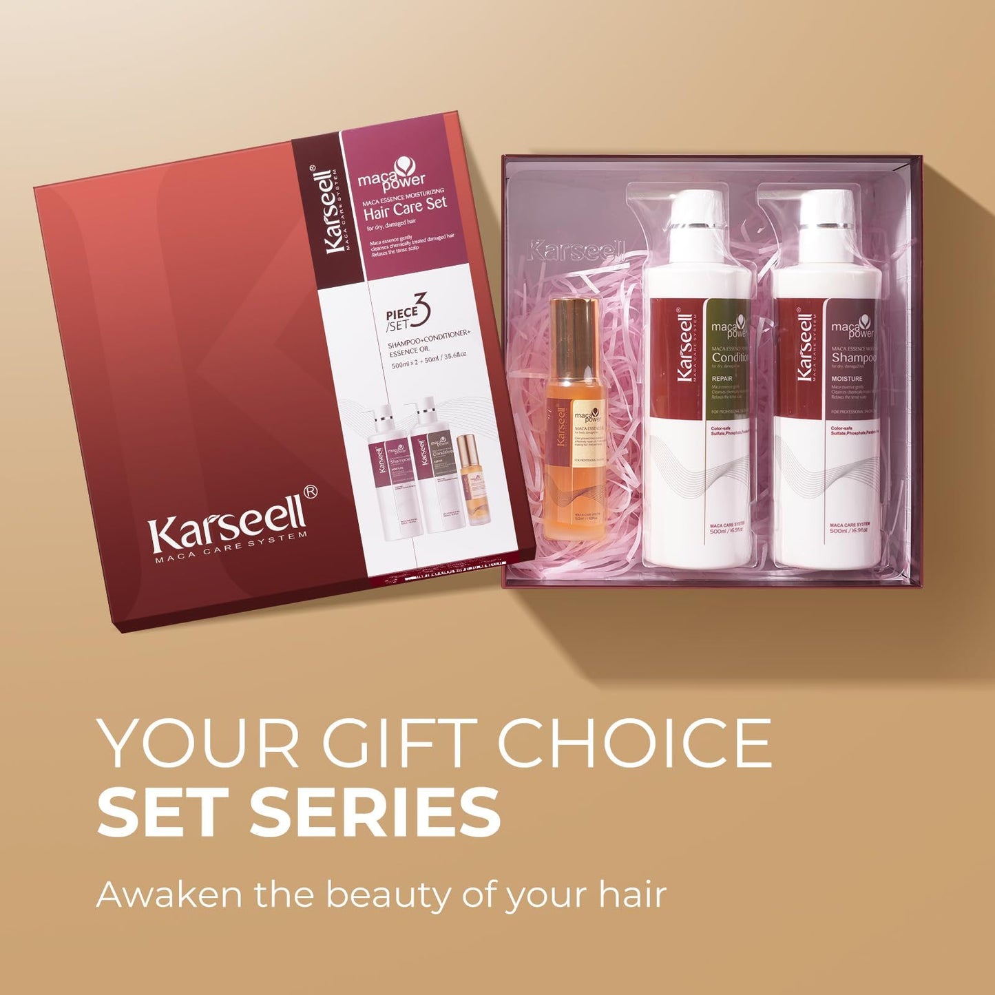 Karseell Hair Oil Shampoo and Conditioner Set