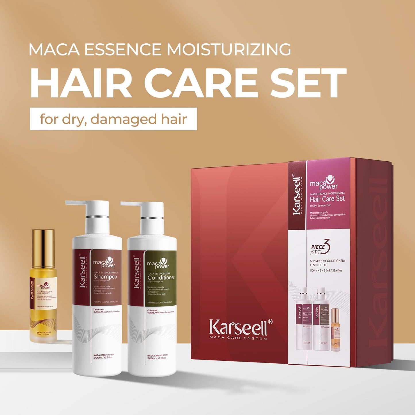 Karseell Hair Oil Shampoo and Conditioner Set