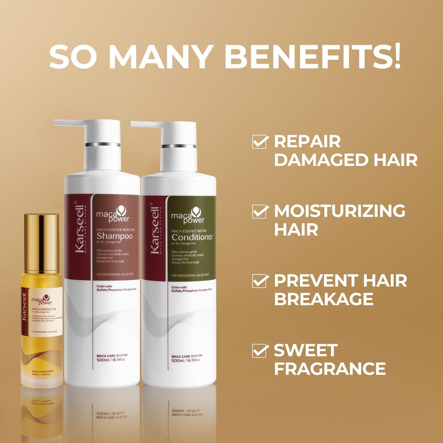 Karseell Hair Oil Shampoo and Conditioner Set