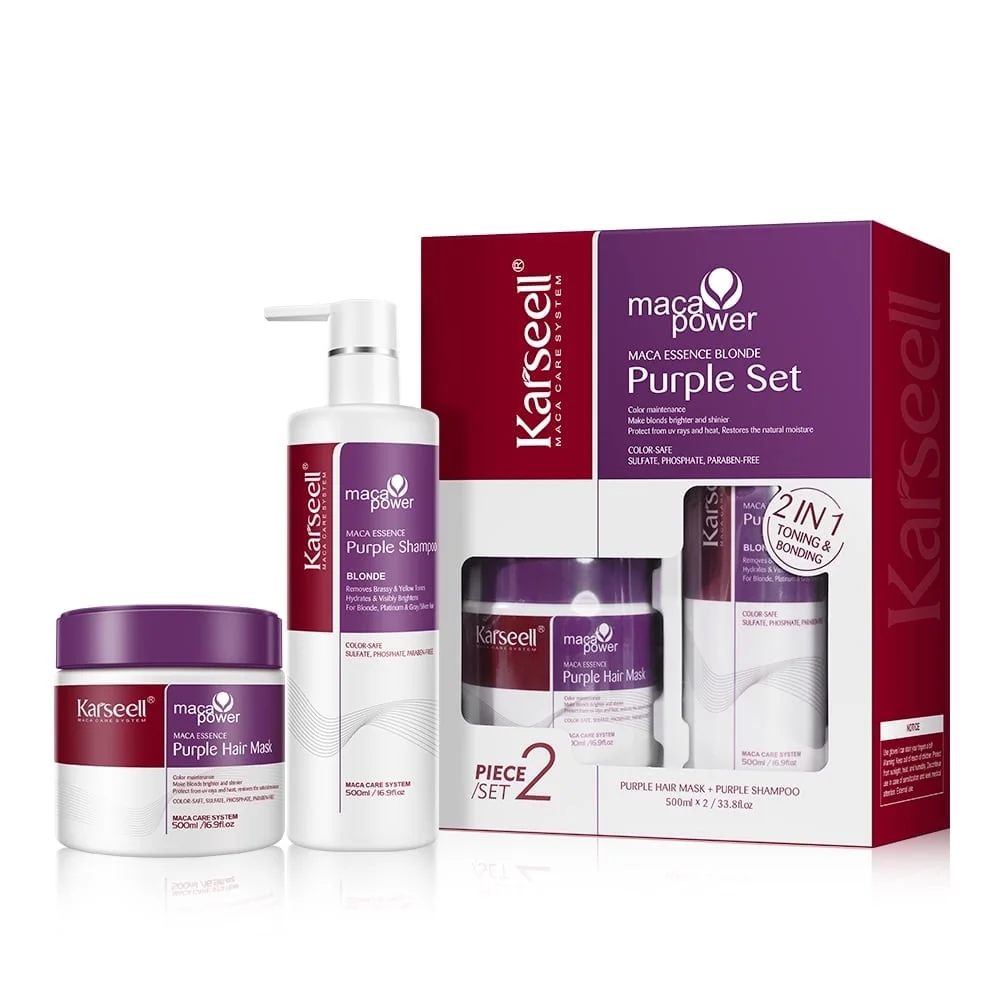 Karseell Purple Hair Mask and Purple Shampoo Set