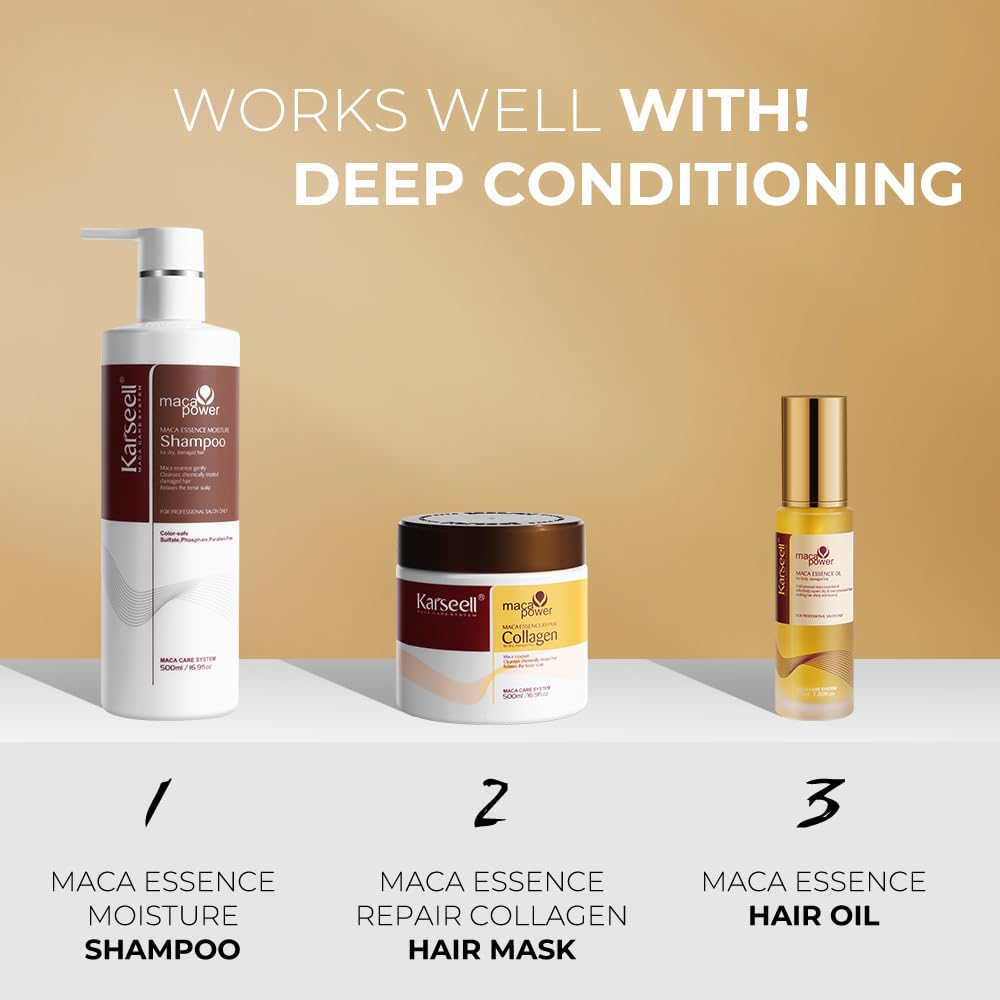 Karseell Collagen Hair mask Shampoo and Argan Oil Set