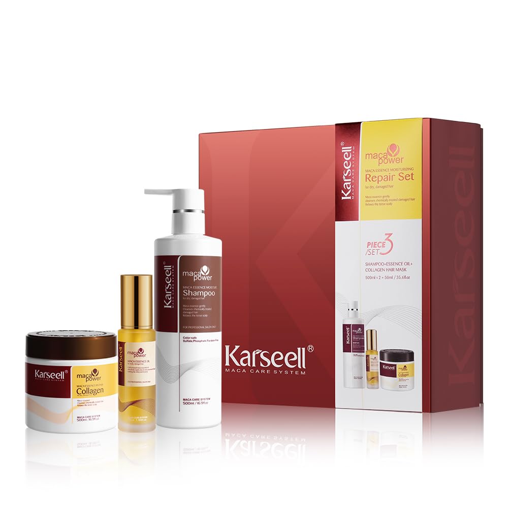 Karseell Collagen Hair mask Shampoo and Argan Oil Set