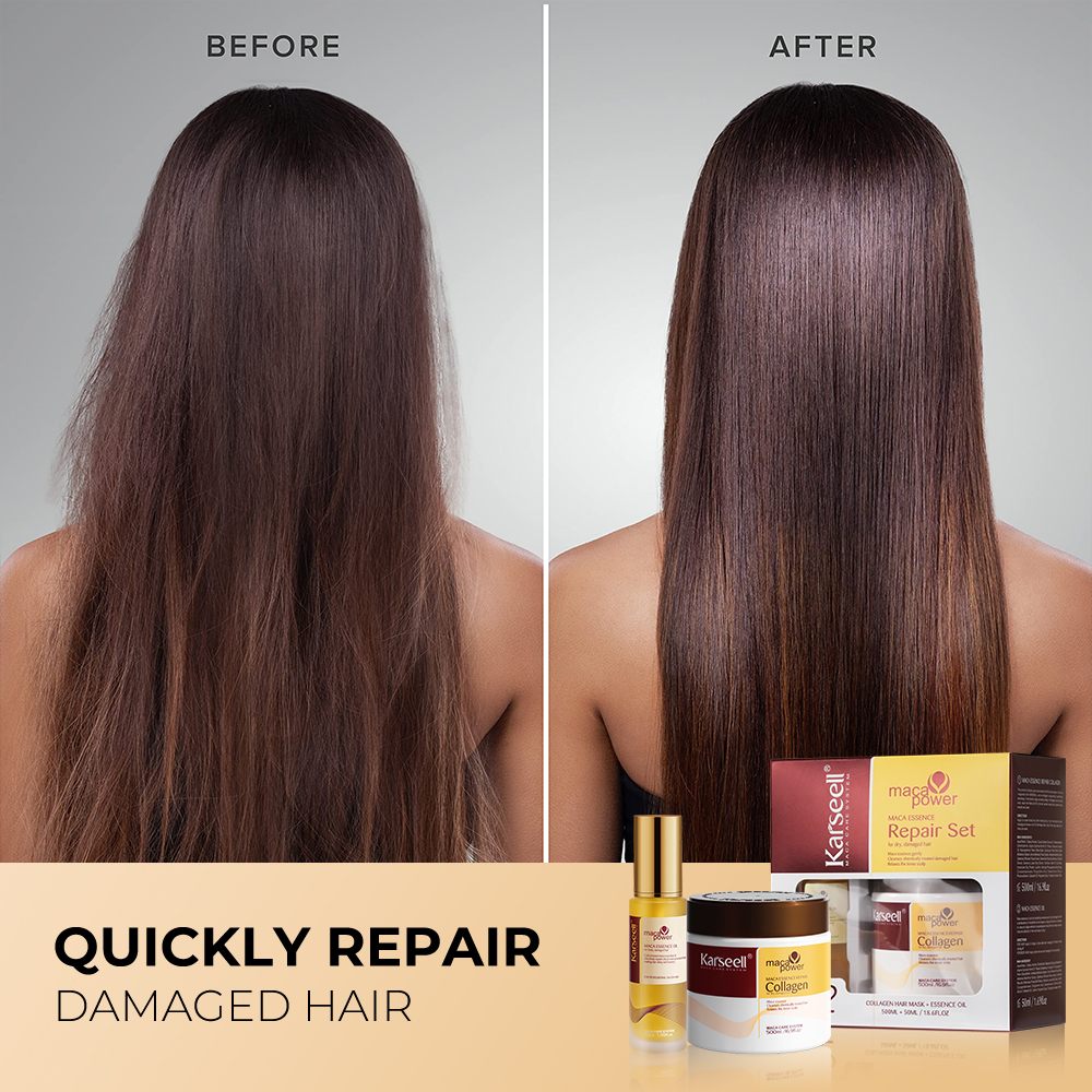 Karseell Hair Mask And Argan Oil Set for Dry Damaged Hair