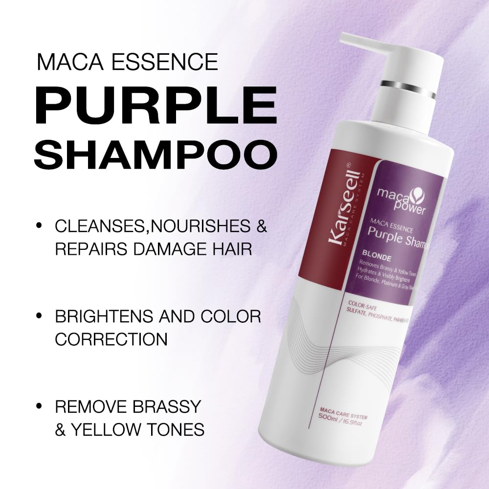 Karseell Purple Hair Mask and Purple Shampoo Set