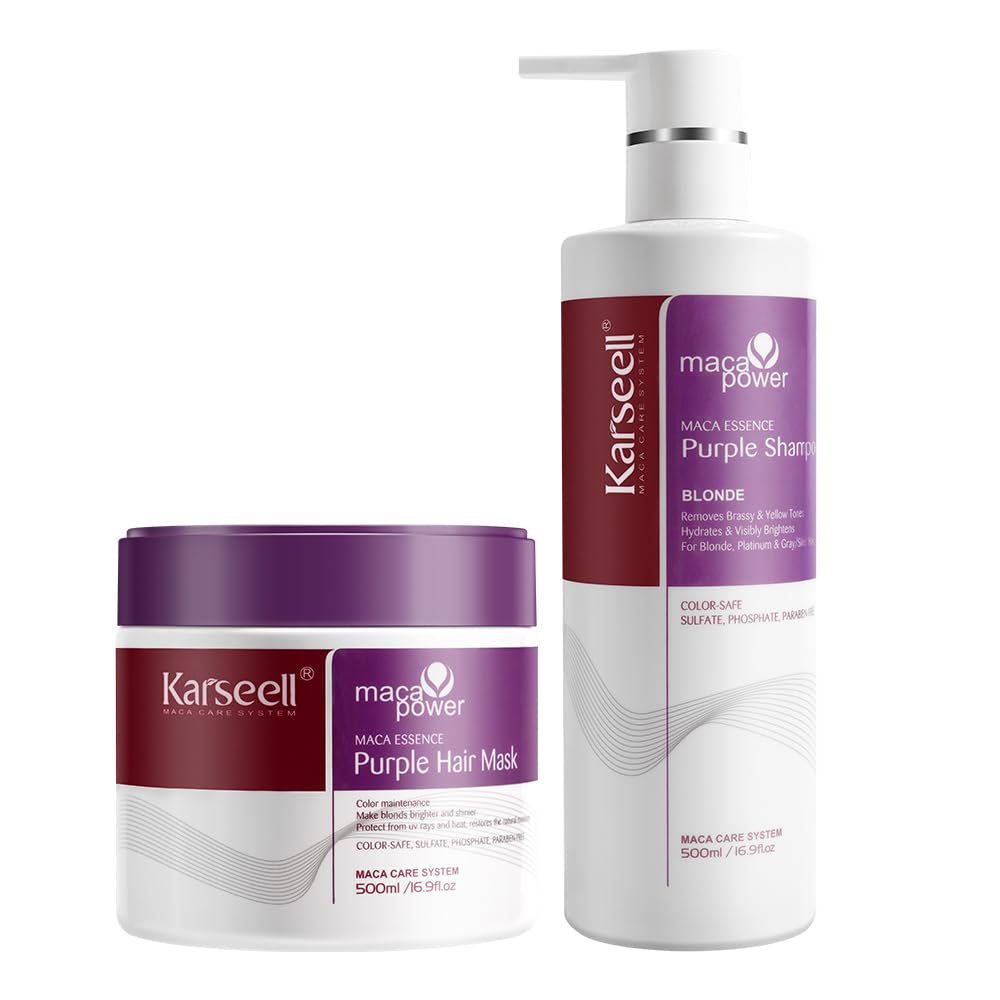 Karseell Purple Hair Mask and Purple Shampoo Set