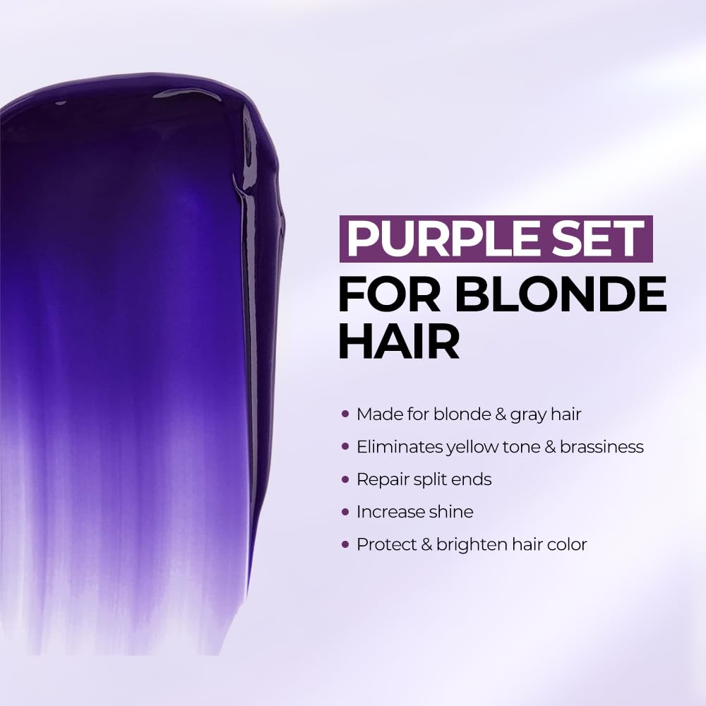 Karseell Purple Hair Mask and Purple Shampoo Set