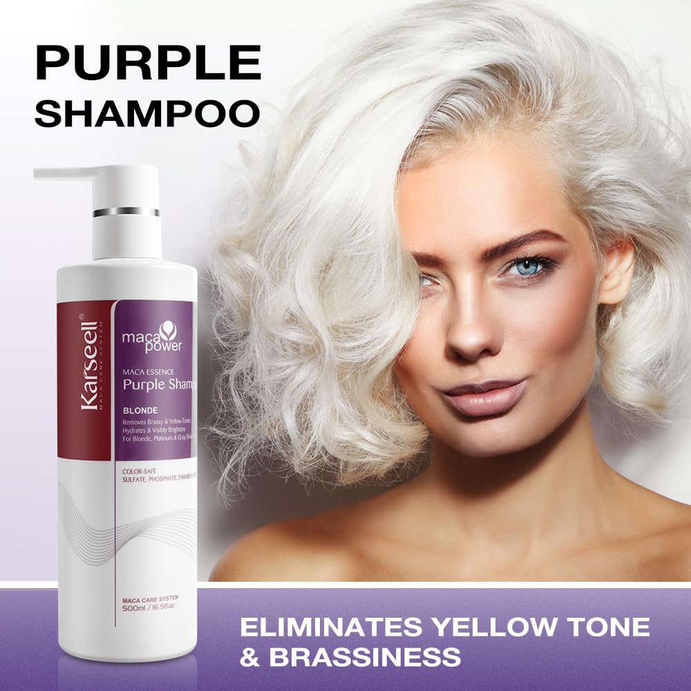 Karseell Purple Hair Mask and Purple Shampoo Set