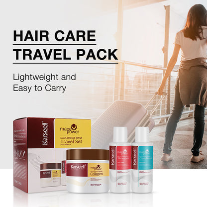 Karseell Collagen Hair Treatment Hair mask Shampoo and Conditioner Travel set