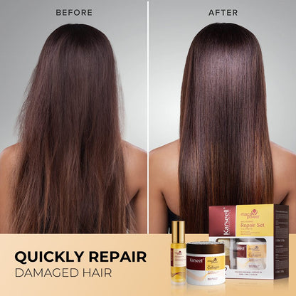 Karseell Hair Mask And Argan Oil Set for Dry Damaged Hair